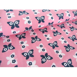 Jersey - Schmetterlinge rosa